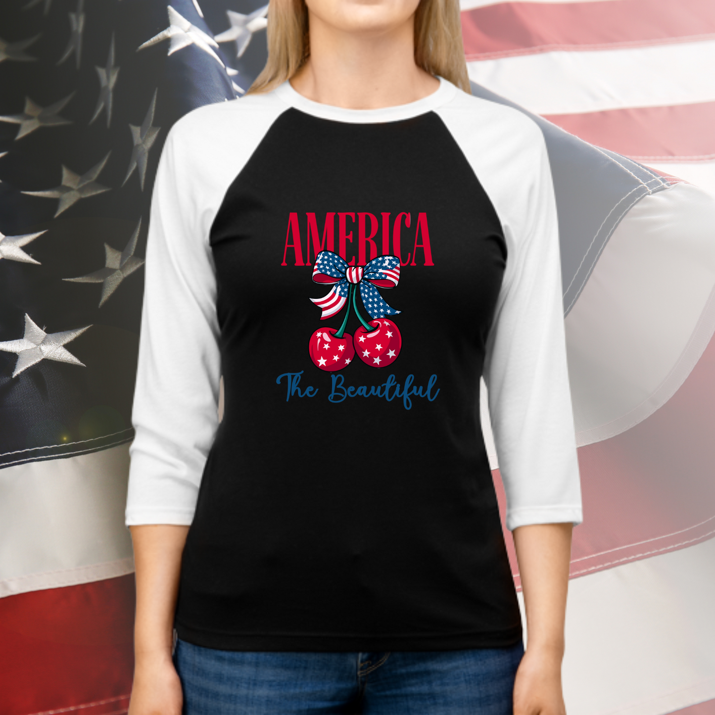 America The Beautiful Baseball Tee