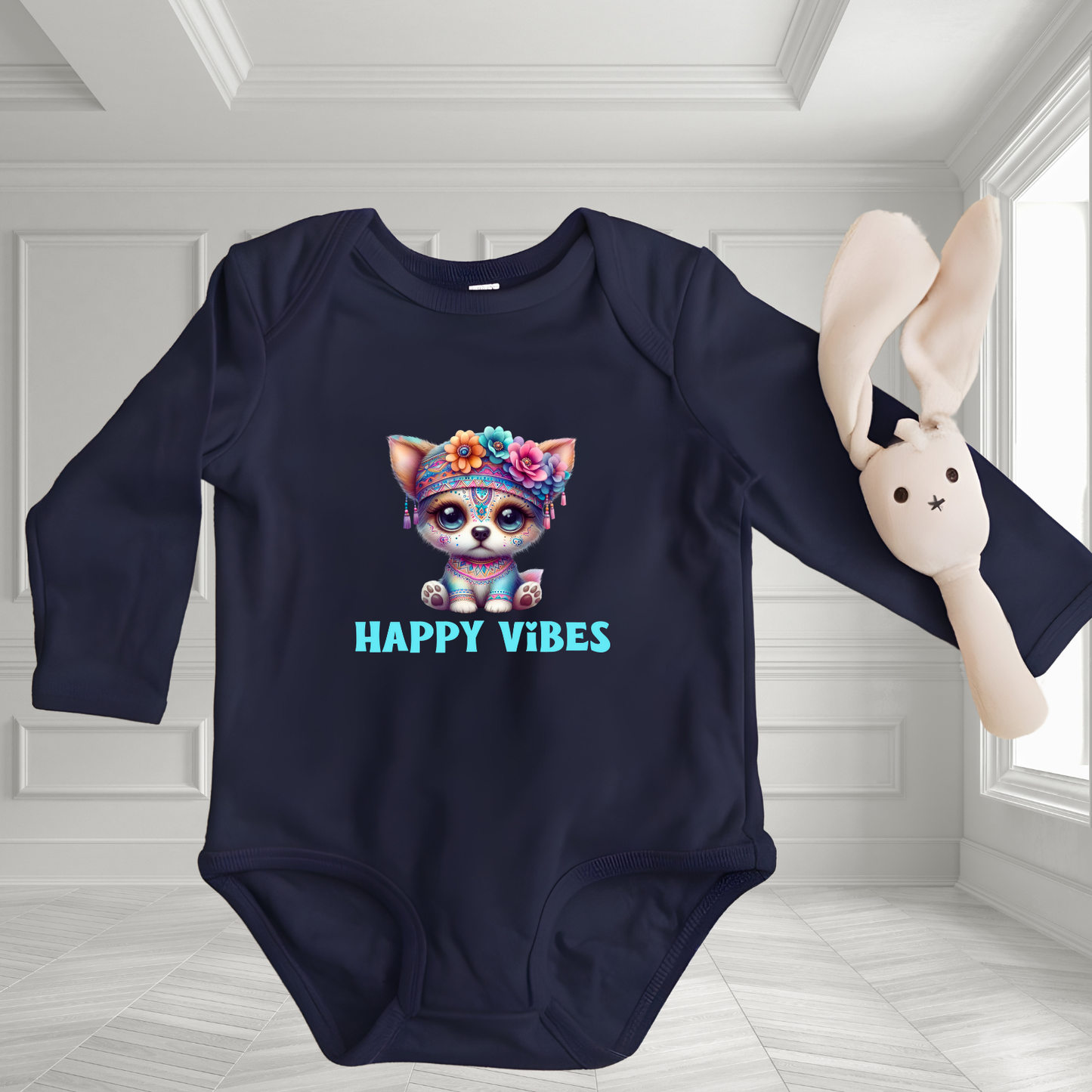 Happy Vibes Infant Long Sleeve Onesie