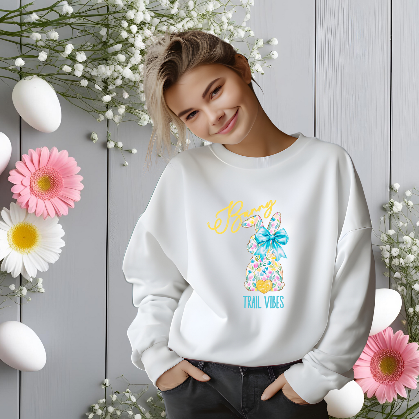 Bunny Trail Vibes Crewneck Sweatshirt