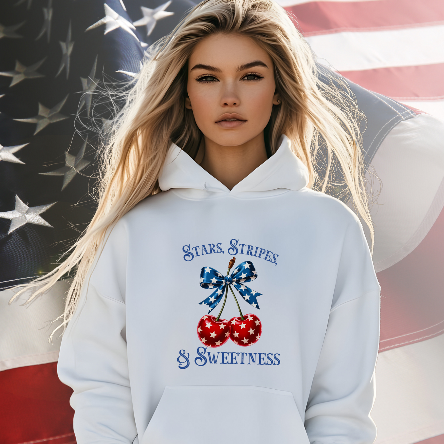 Stars Stripes And Sweetness Pullover Hoodie