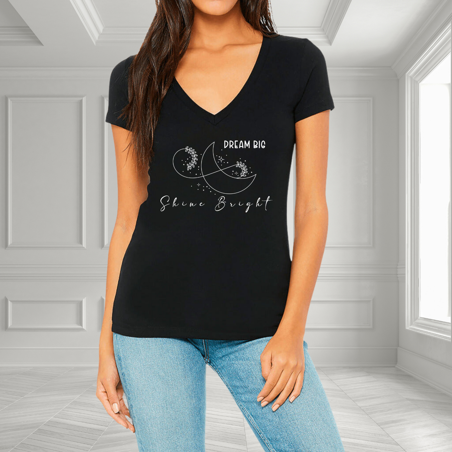 Dream Big Shine Bright V-Neck T-Shirt