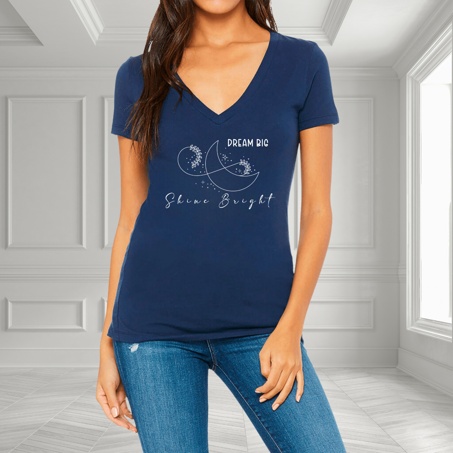 Dream Big Shine Bright V-Neck T-Shirt