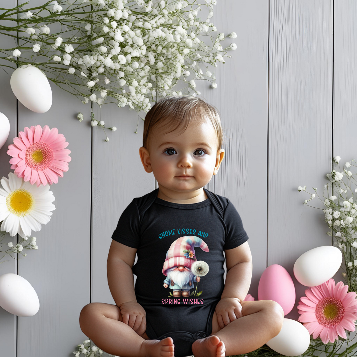 Gnome Kisses Infant Short Sleeve Onesie