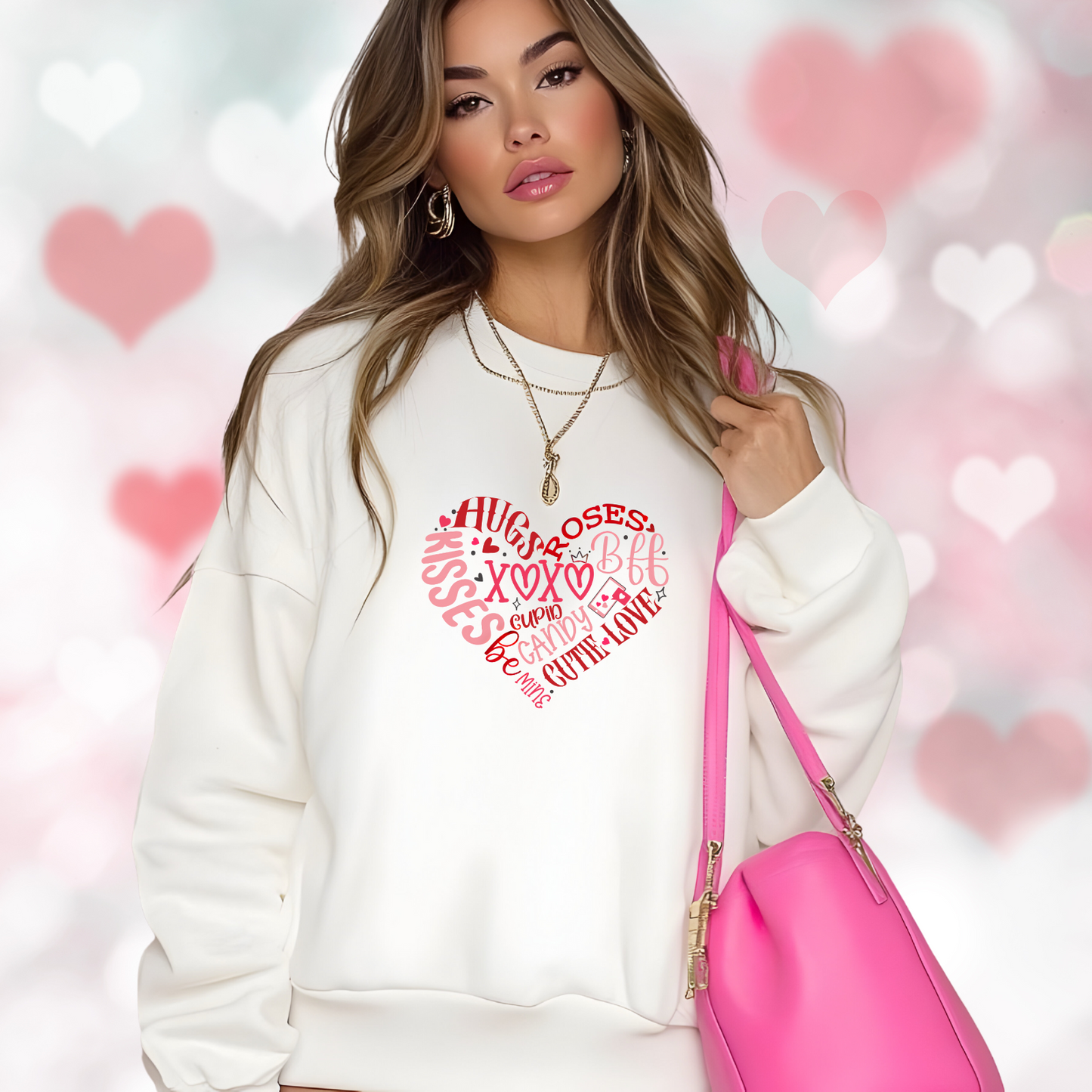 Valentine Heart Crewneck Sweatshirt