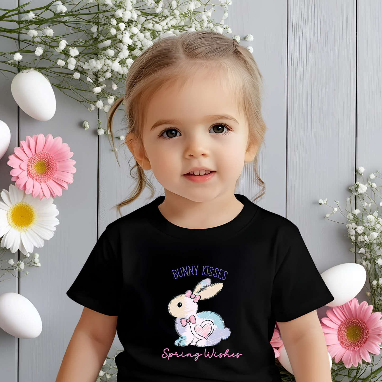 Bunny Kisses, Spring Wishes Toddler T-Shirt