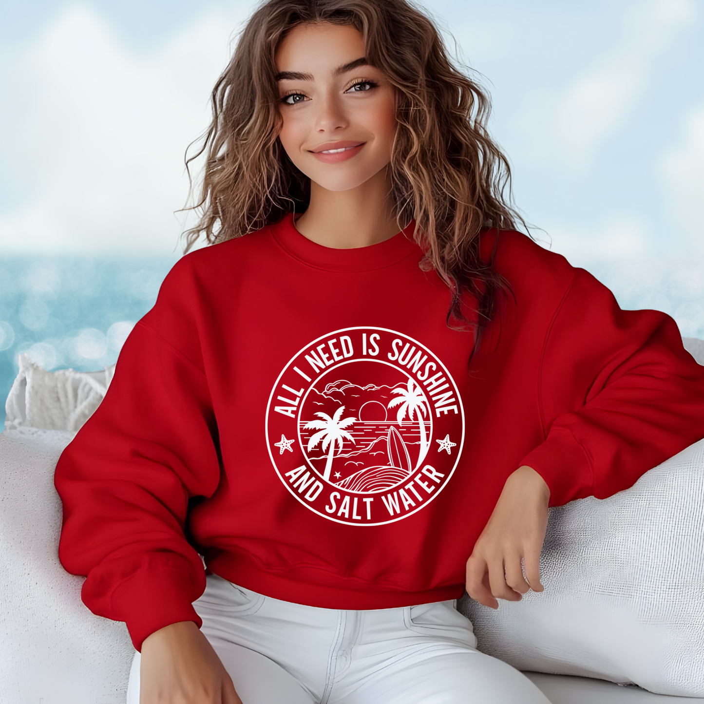 Sunshine and Saltwater Crewneck Sweatshirt