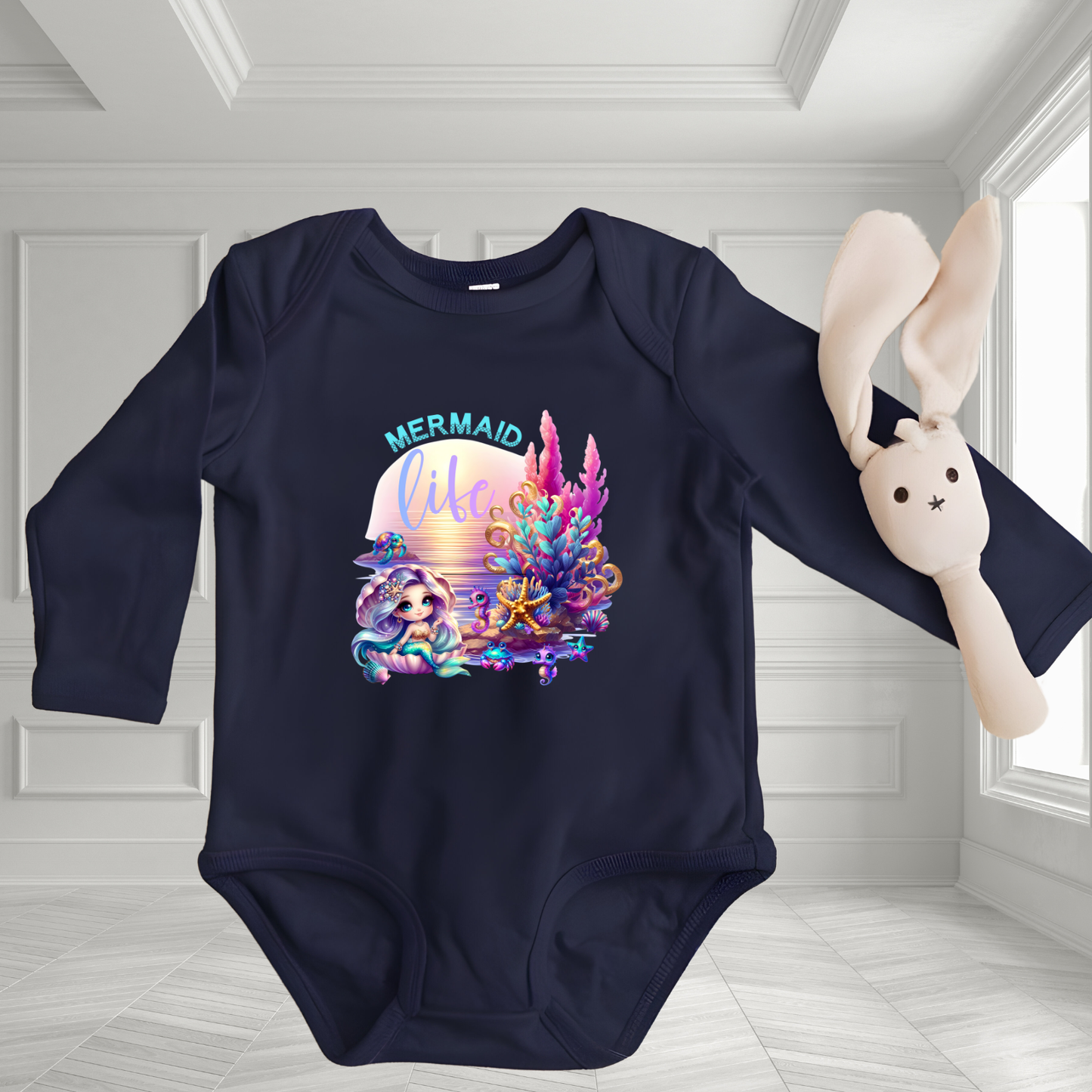 Mermaid Life Infant Long Sleeve Onesie