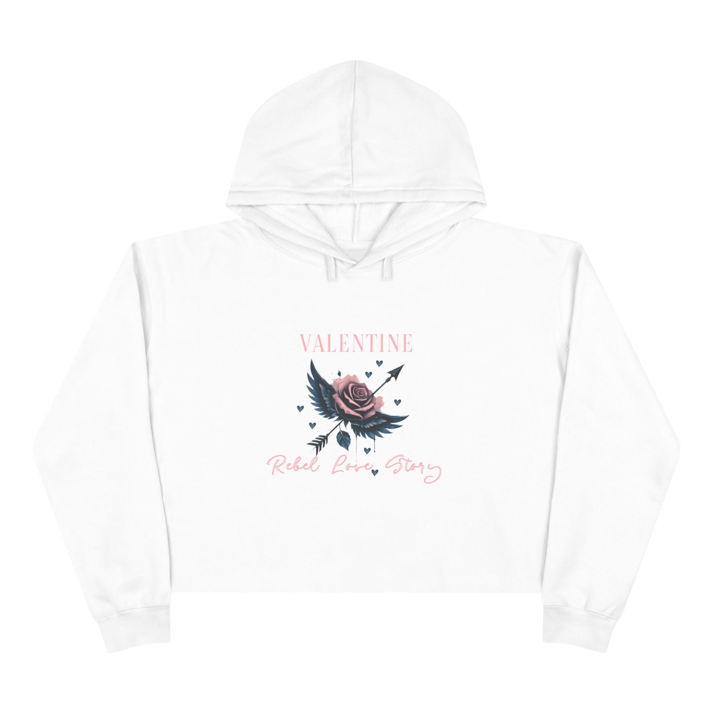 Valentine Rebel Love Crop Hoodie