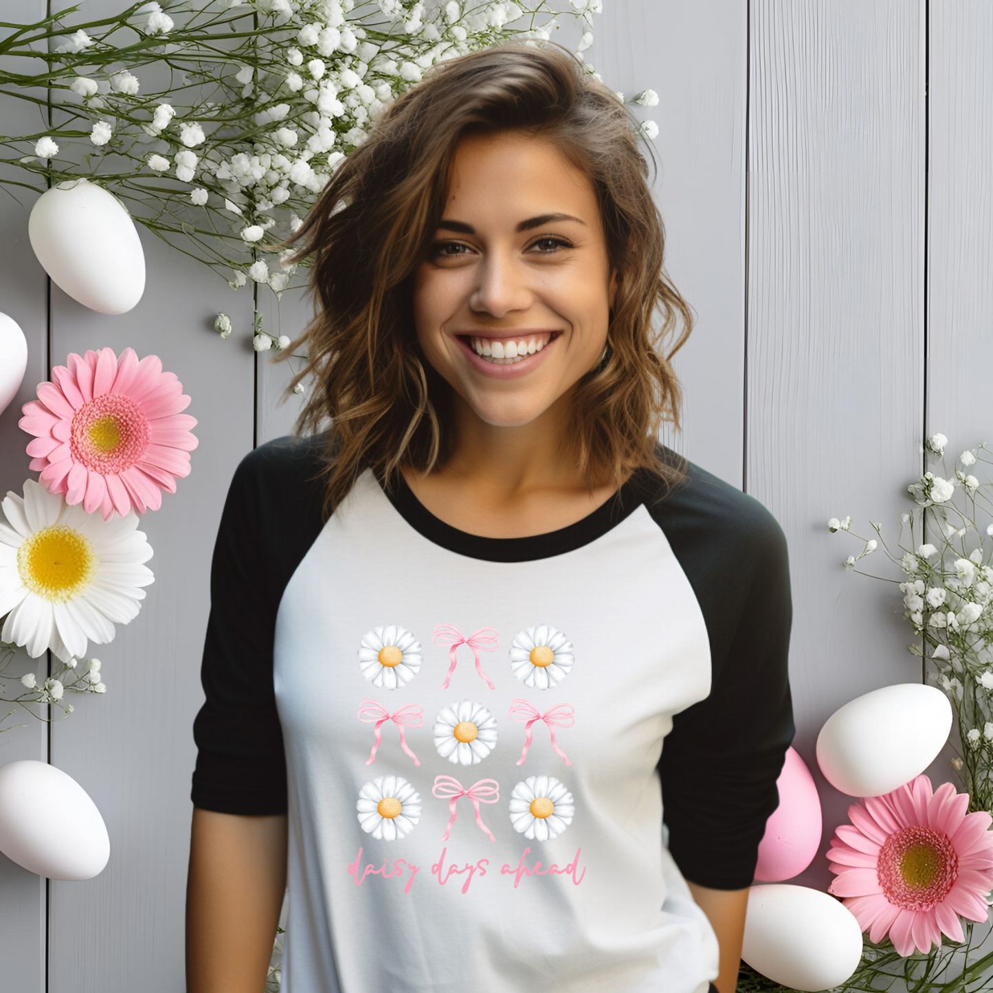 Daisy Days Ahead Baseball Tee