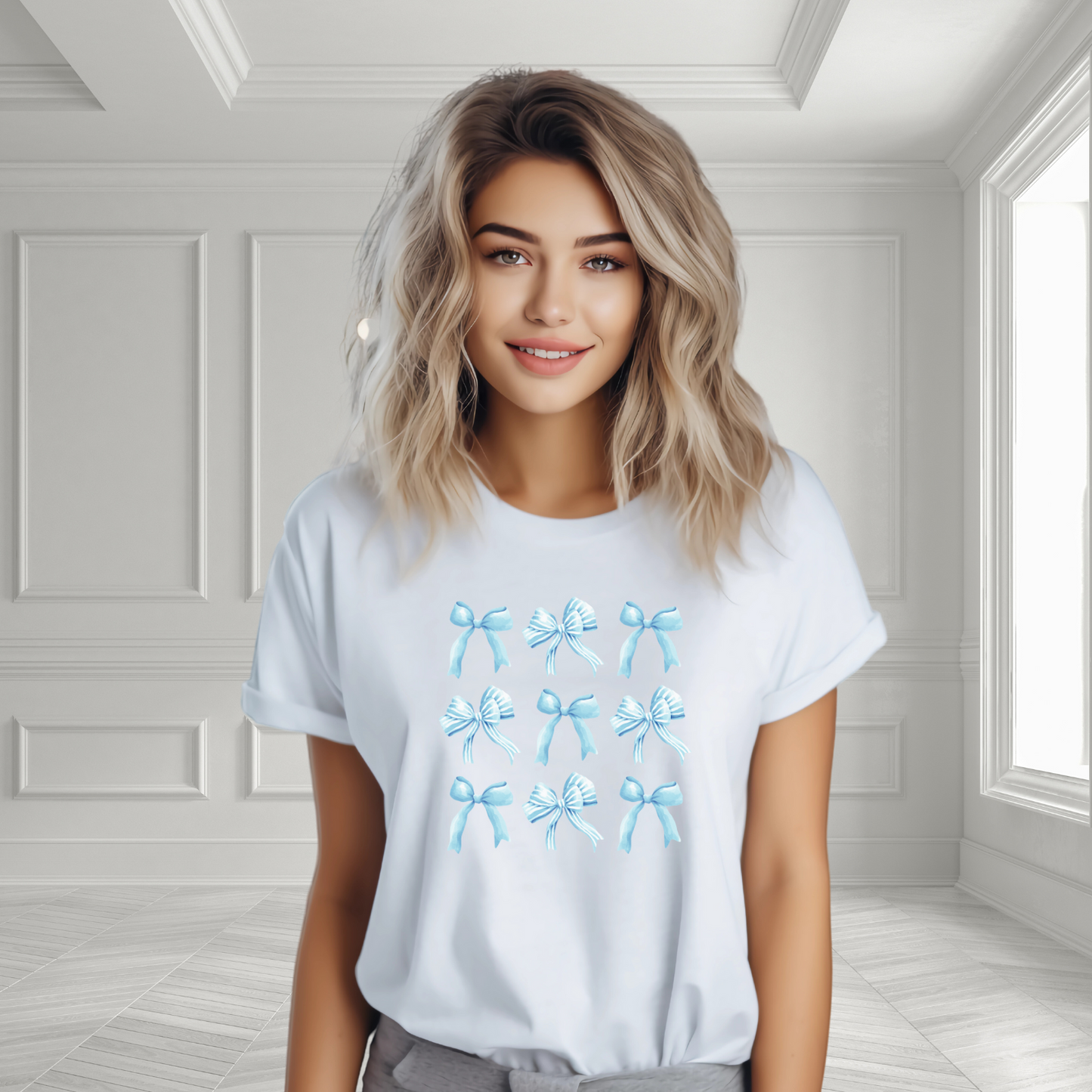 Coquette Blue Bows T-Shirt