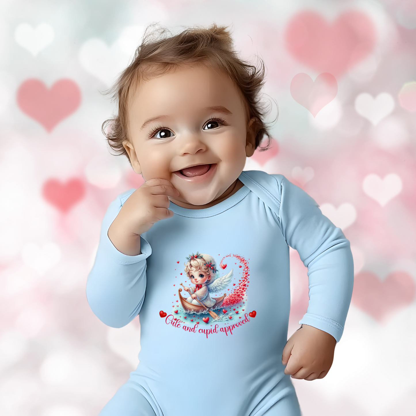Cute And Cupid Approved Infant Long Sleeve Onesie
