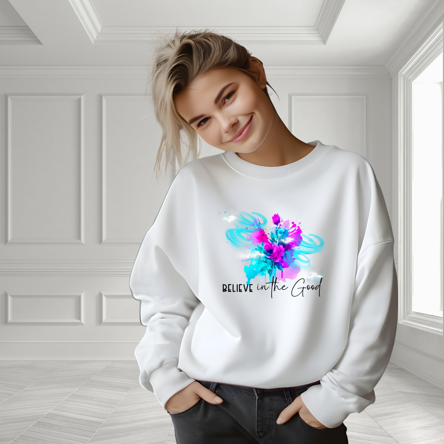 Believe In The Good Crewneck Sweatshirt