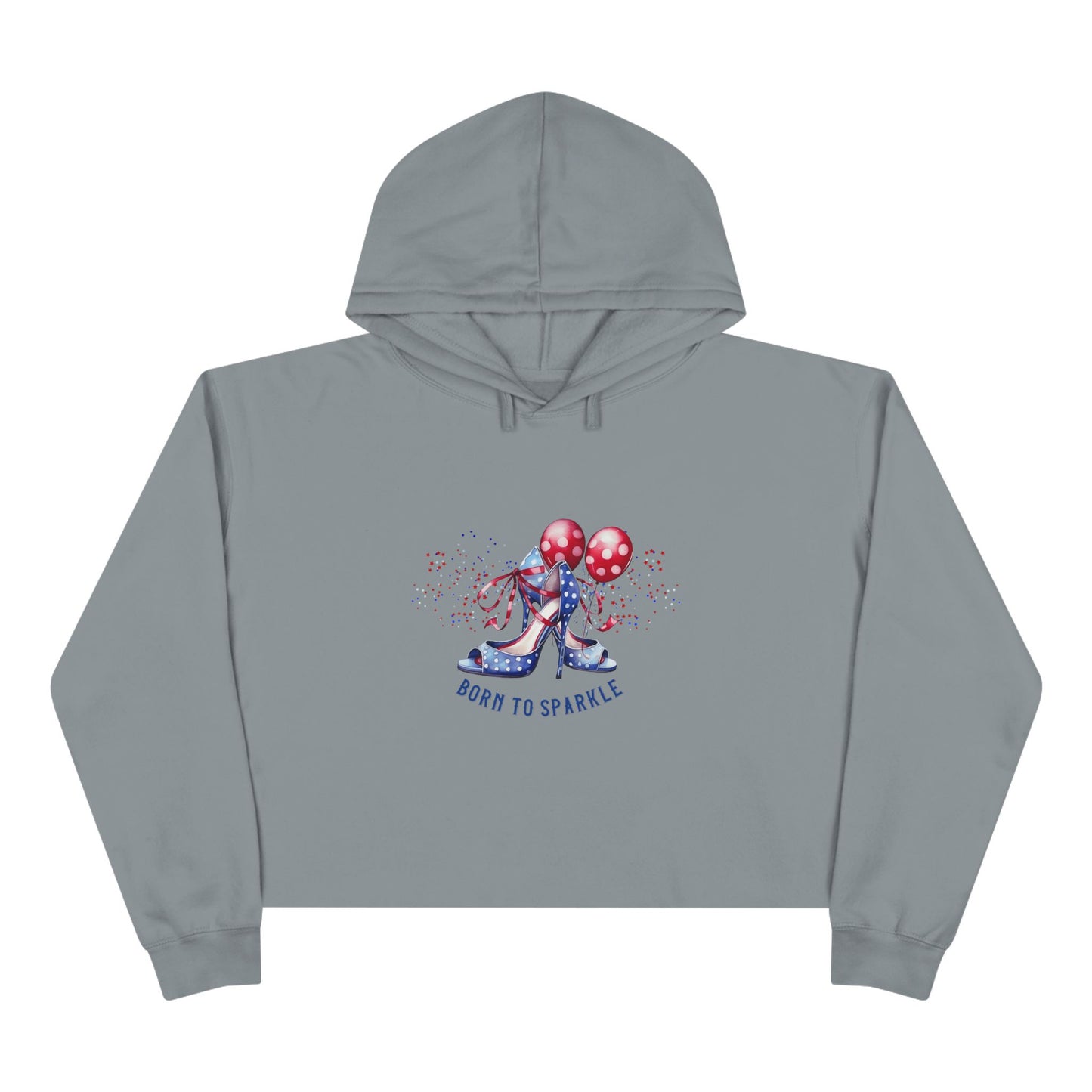 Born To Sparkle Crop Hoodie