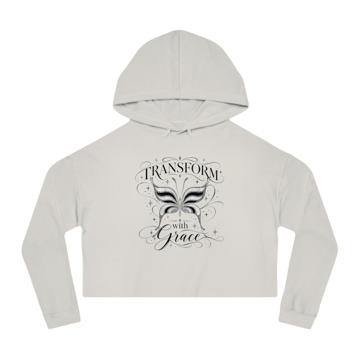 Transform With Grace Crop Hoodie