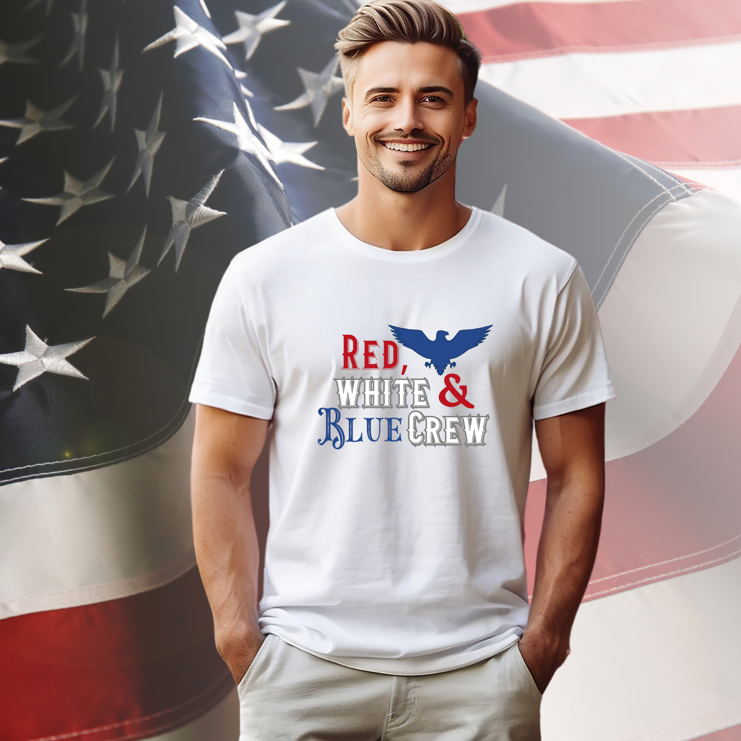 Red, White & Blue Crew T-Shirt