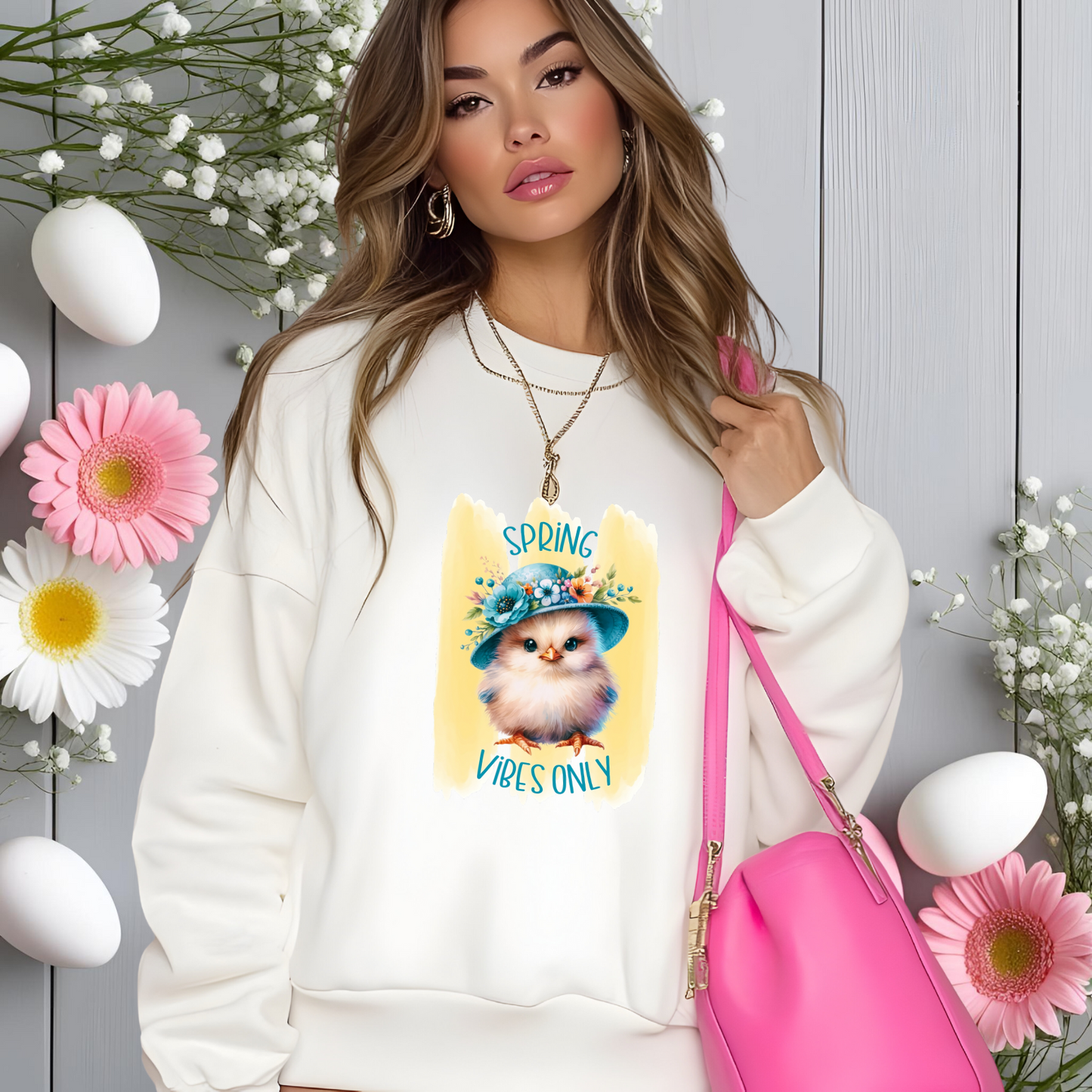 Spring Vibes Only Crewneck Sweatshirt