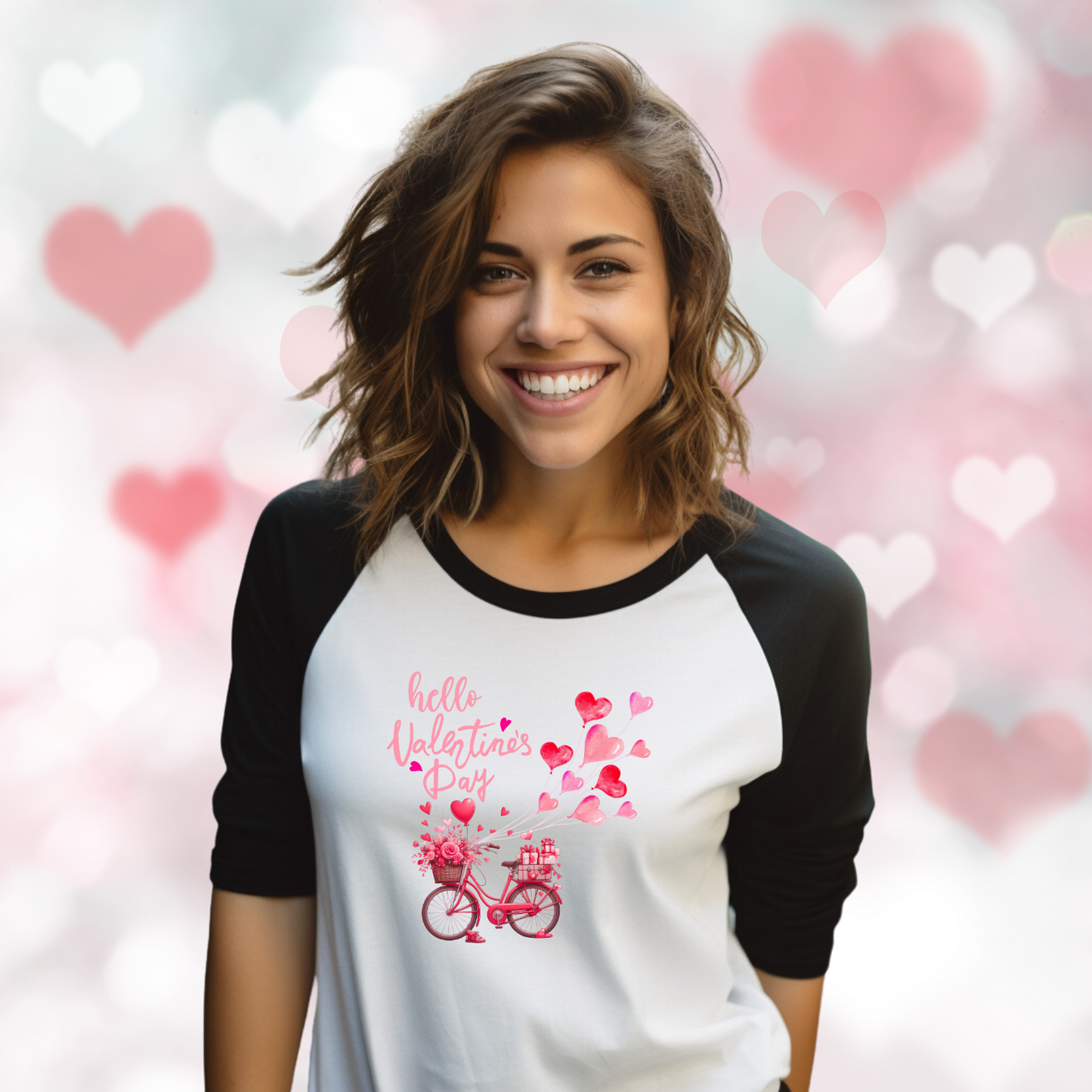 Hello Valentine’s Day Baseball Tee