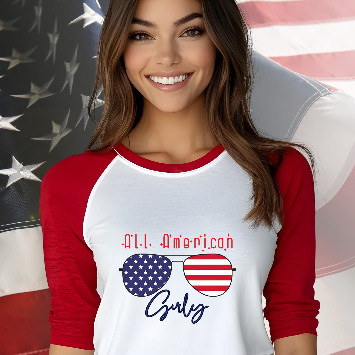 All American Girly Baseball Tee