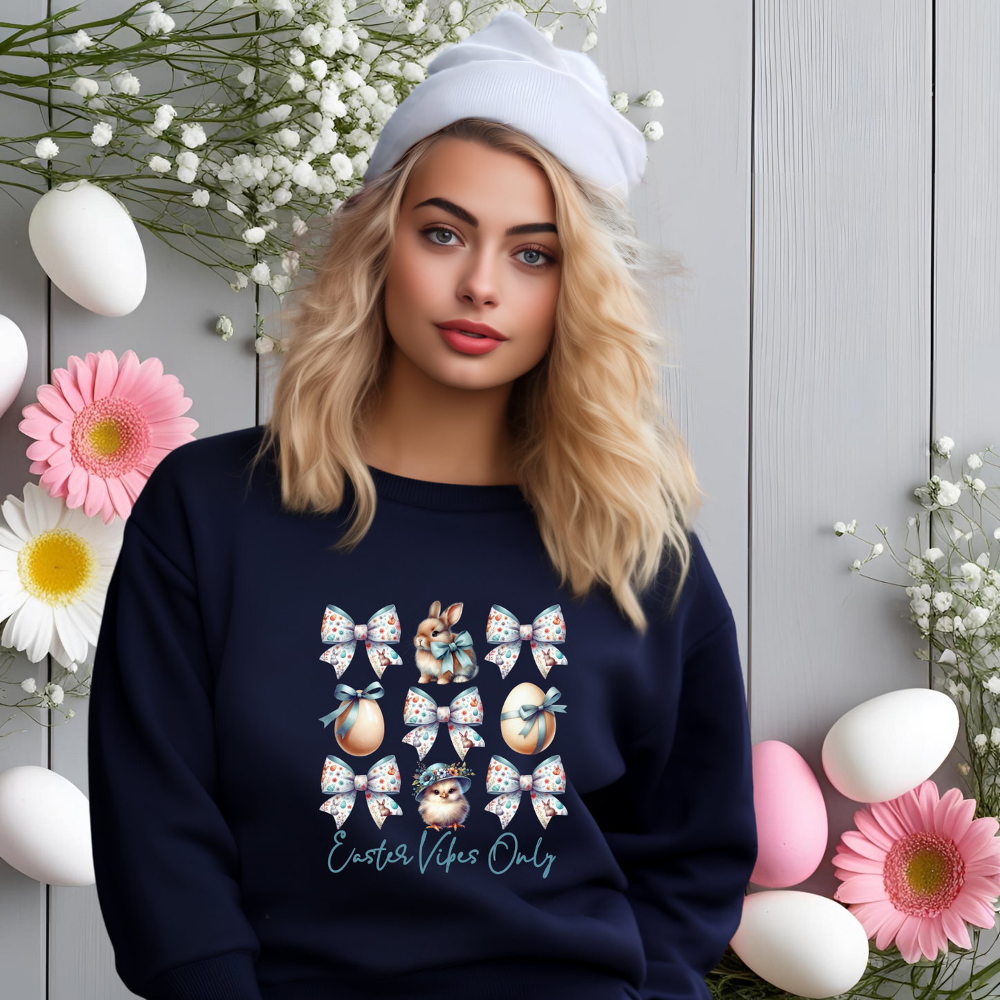 Easter Vibes Only Pullover Hoodie