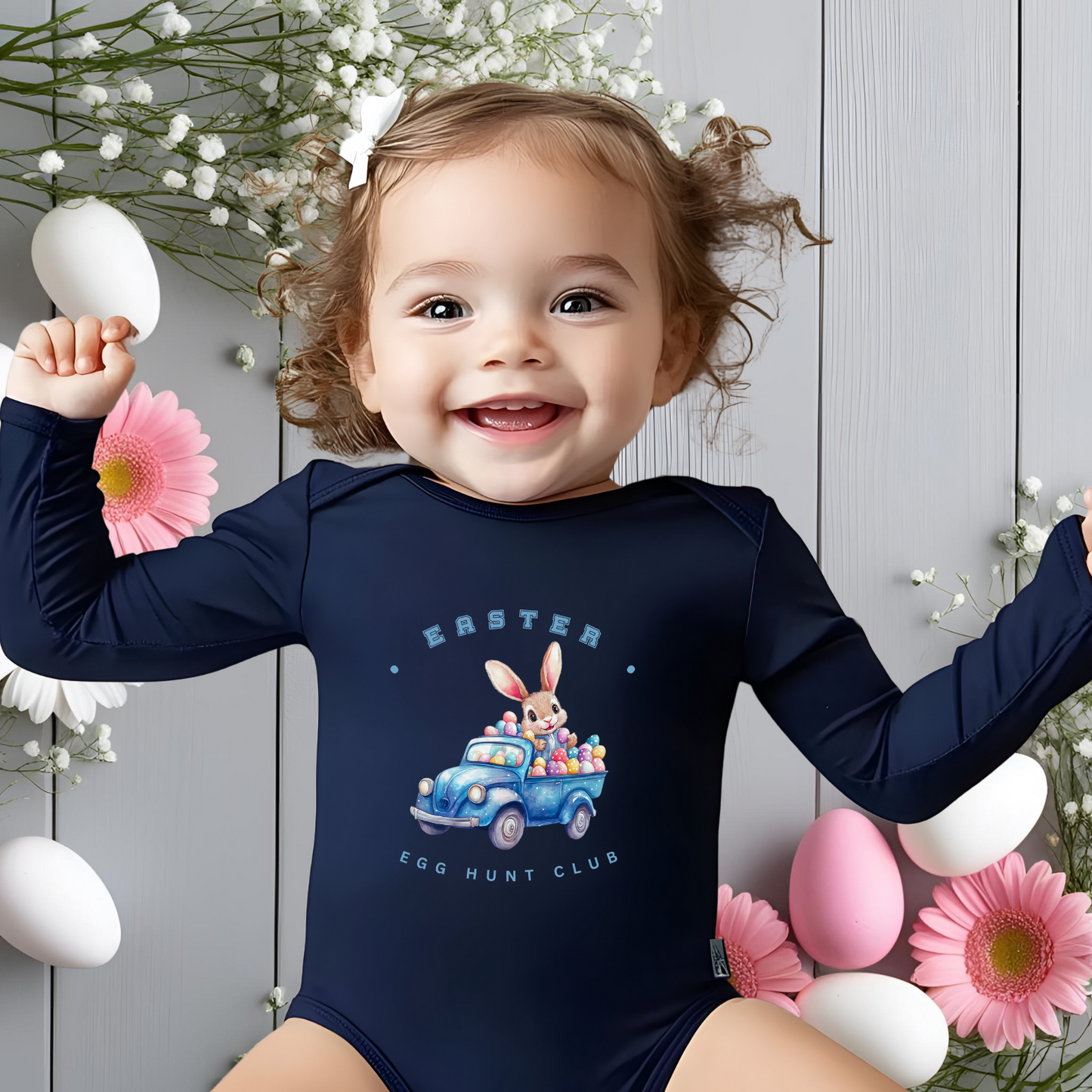 Easter Egg Hunt Club Infant Long Sleeve Onesie