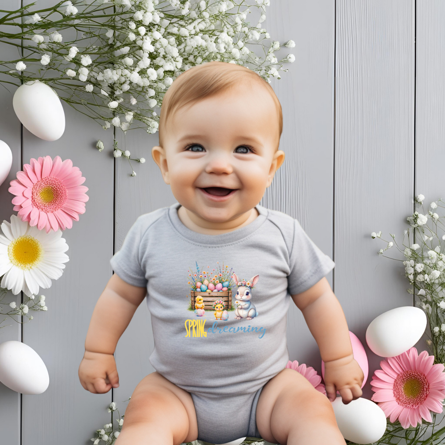 Spring Dreaming Infant Short Sleeve Onesie