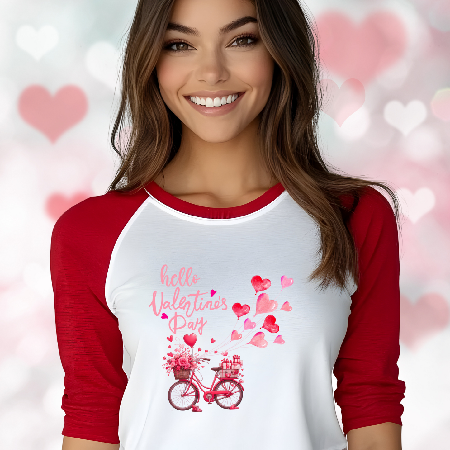 Hello Valentine’s Day Baseball Tee