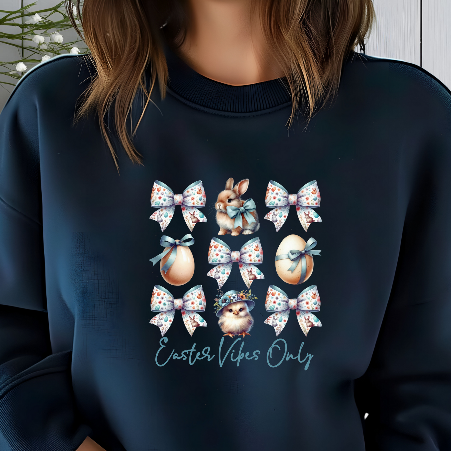 Easter Vibes Only Pullover Hoodie