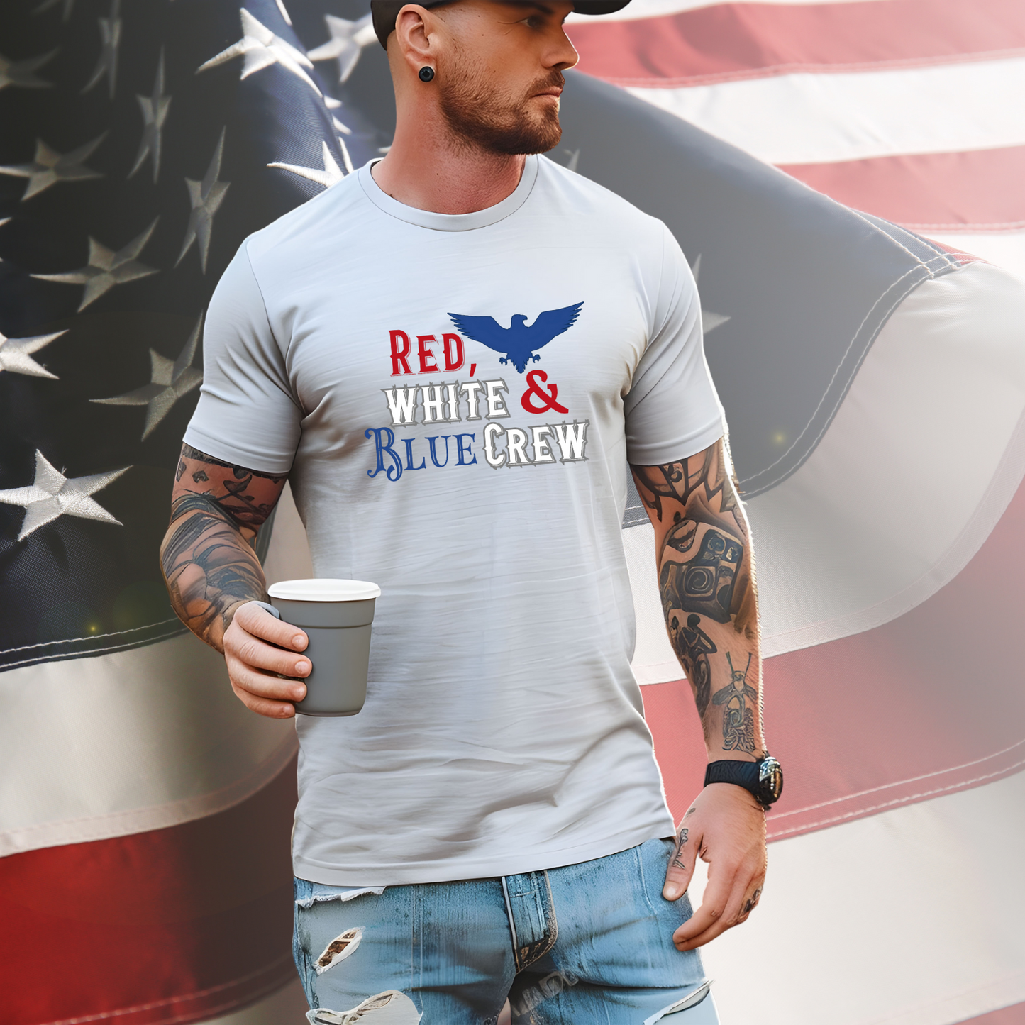 Red, White & Blue Crew T-Shirt