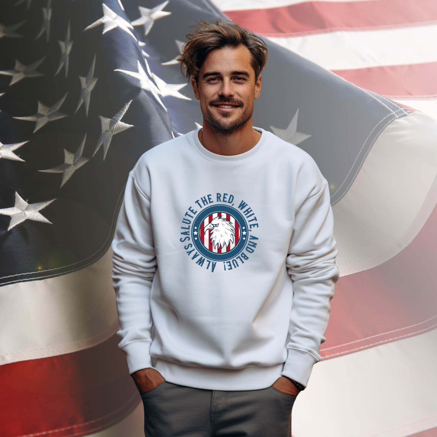 Always Salute Crewneck Sweatshirt