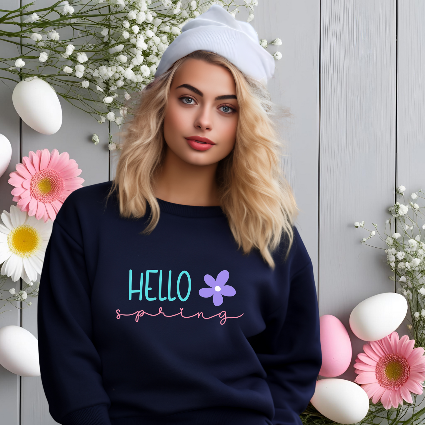 Hello Spring Crewneck Sweatshirt