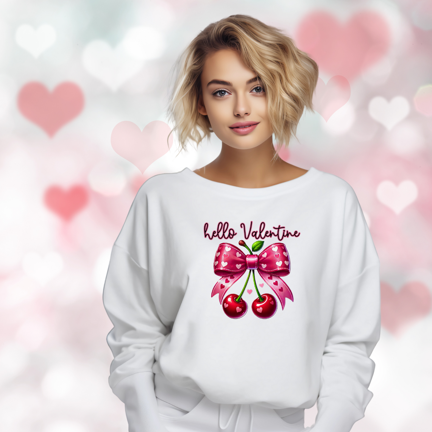 Hello Valentine Crewneck Sweatshirt
