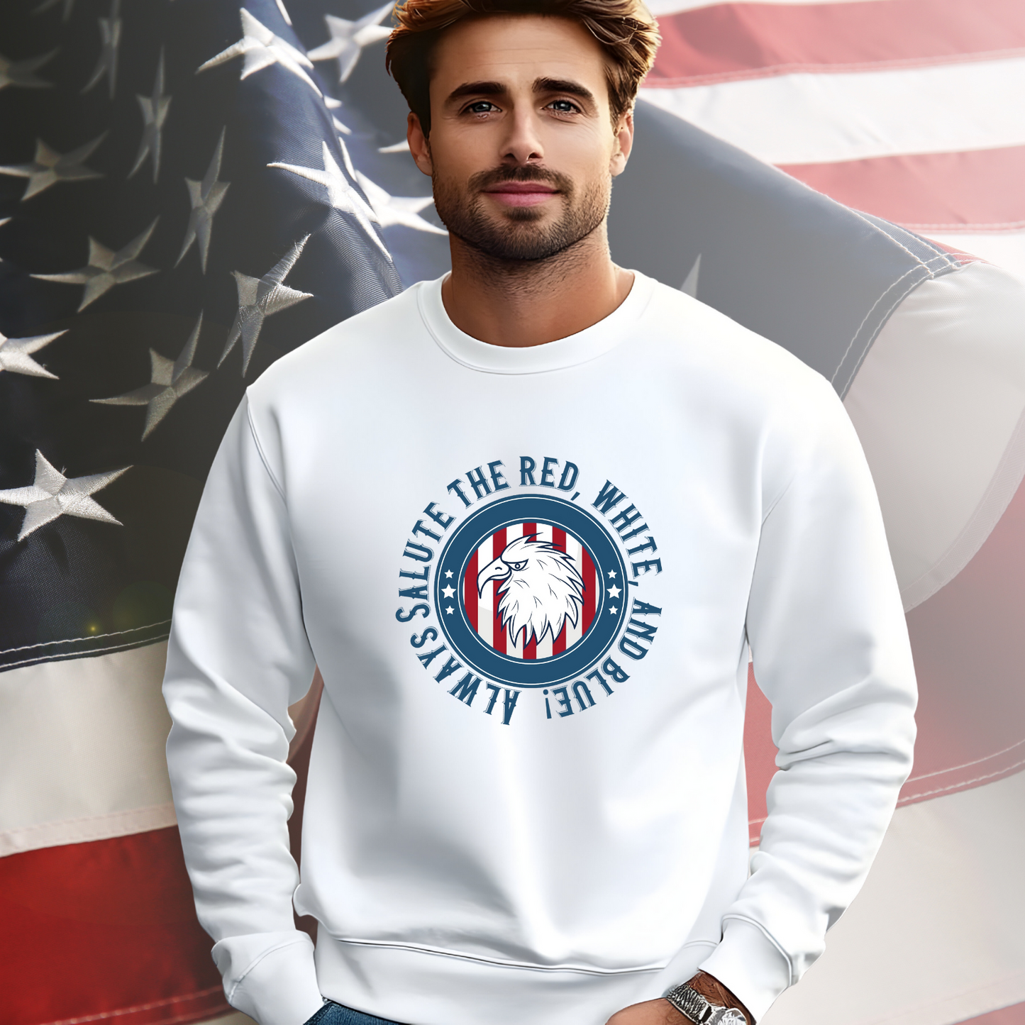 Always Salute Crewneck Sweatshirt