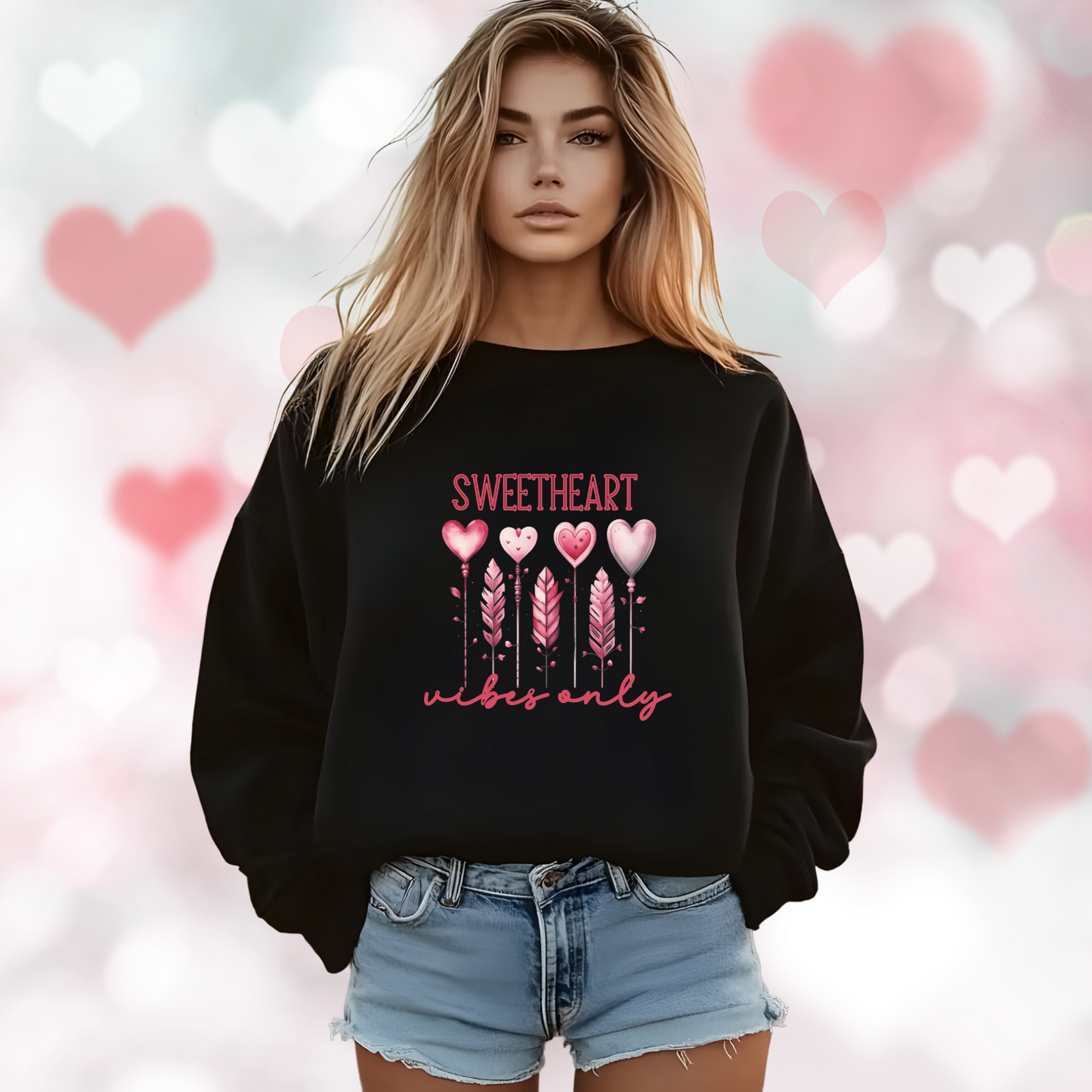 Sweetheart Vibes Only Crewneck Sweatshirt
