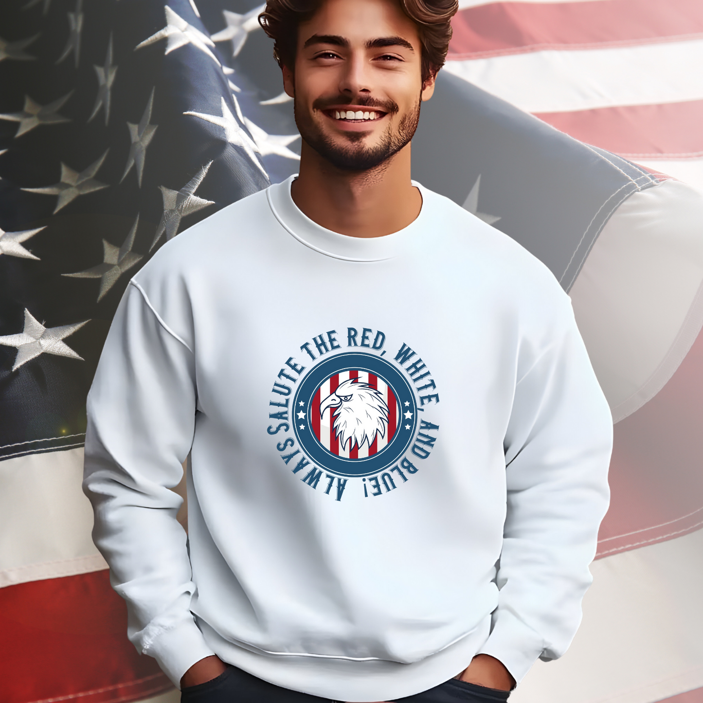 Always Salute Crewneck Sweatshirt