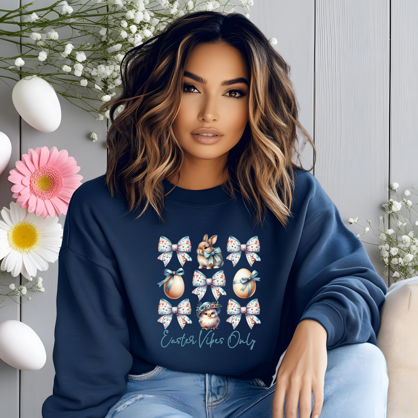 Easter Vibes Only Pullover Hoodie