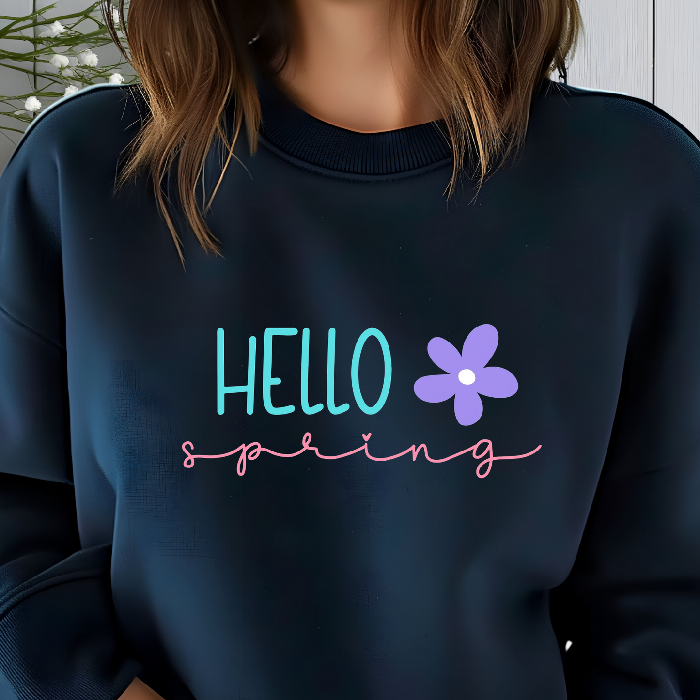 Hello Spring Crewneck Sweatshirt
