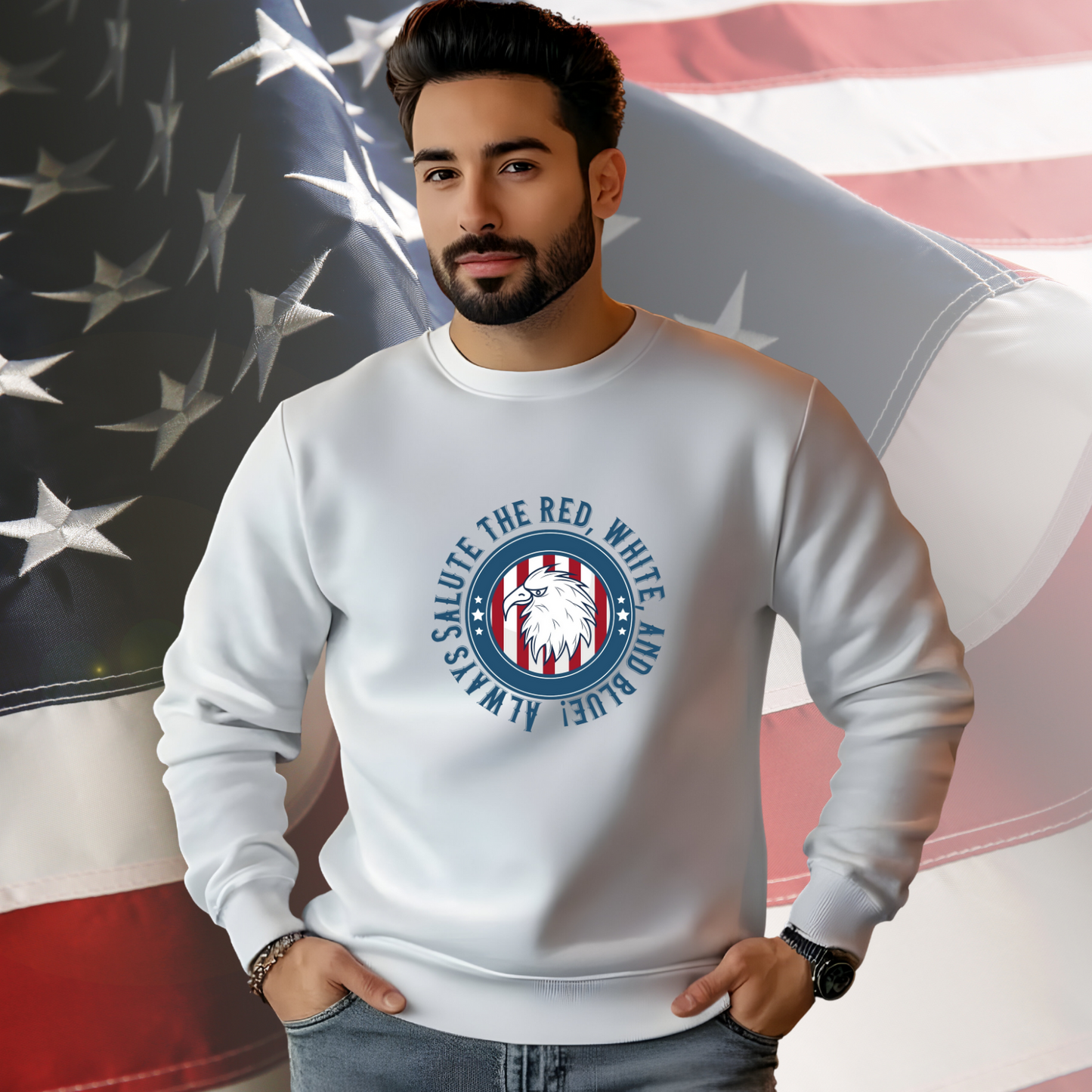 Always Salute Crewneck Sweatshirt