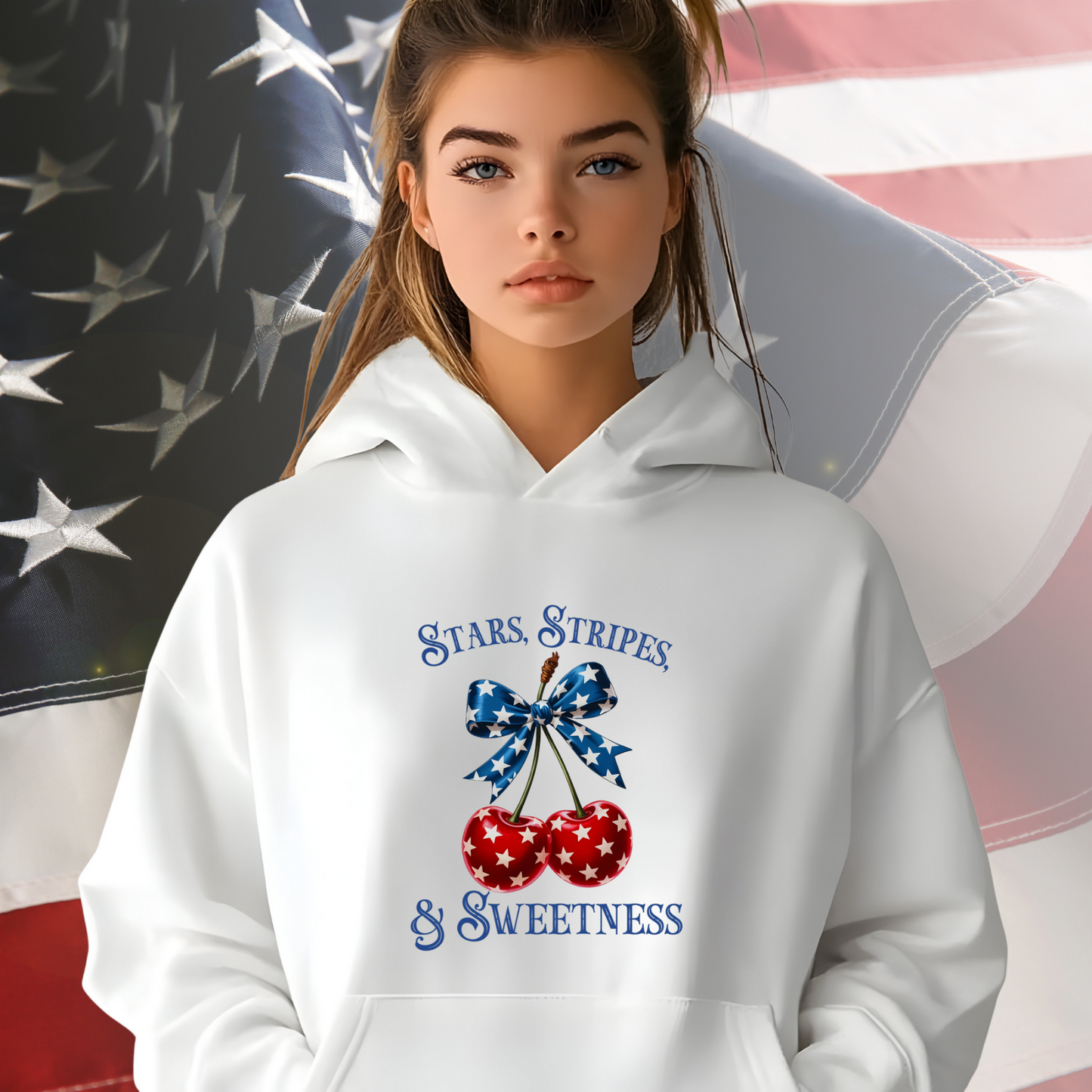 Stars Stripes And Sweetness Pullover Hoodie