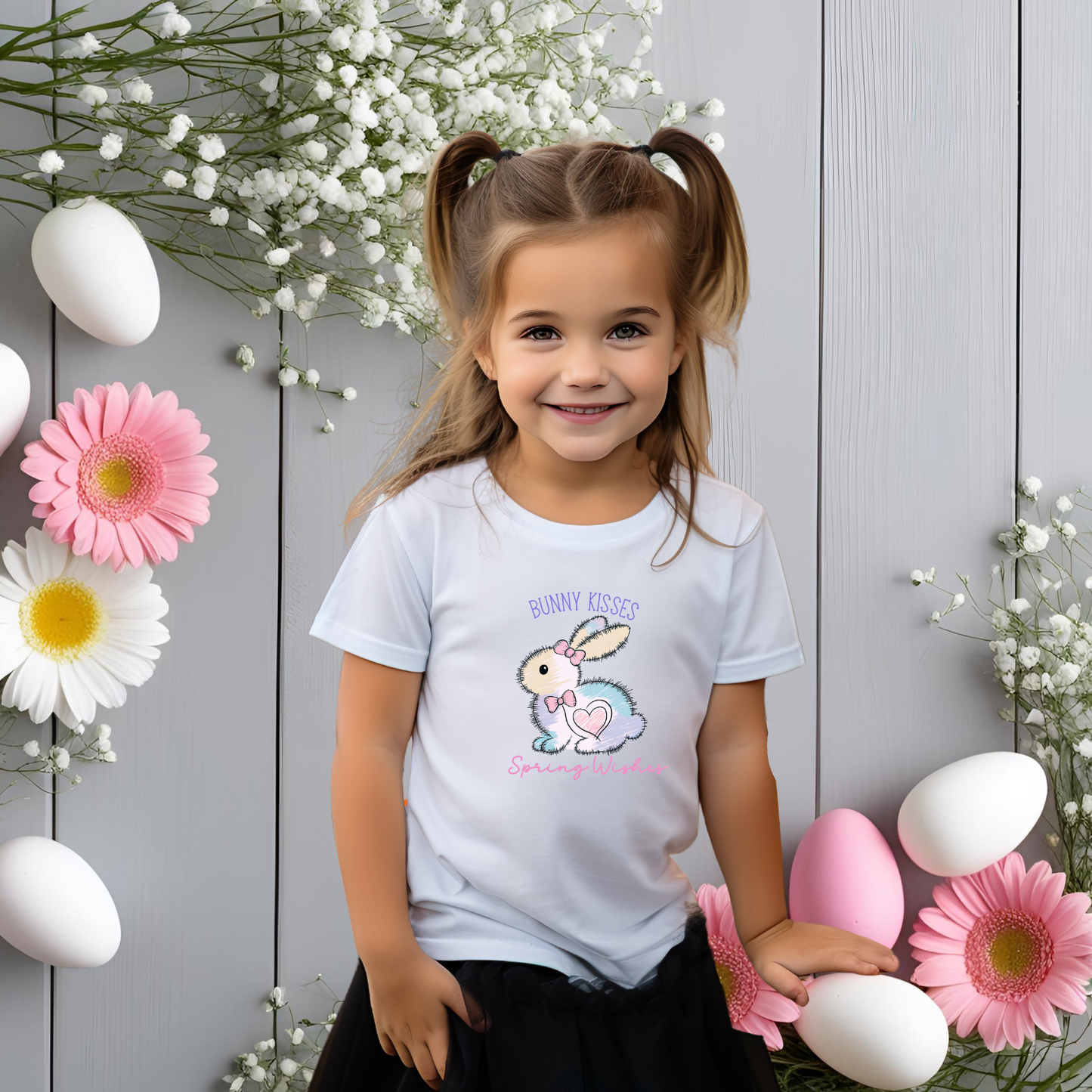 Bunny Kisses, Spring Wishes Toddler T-Shirt