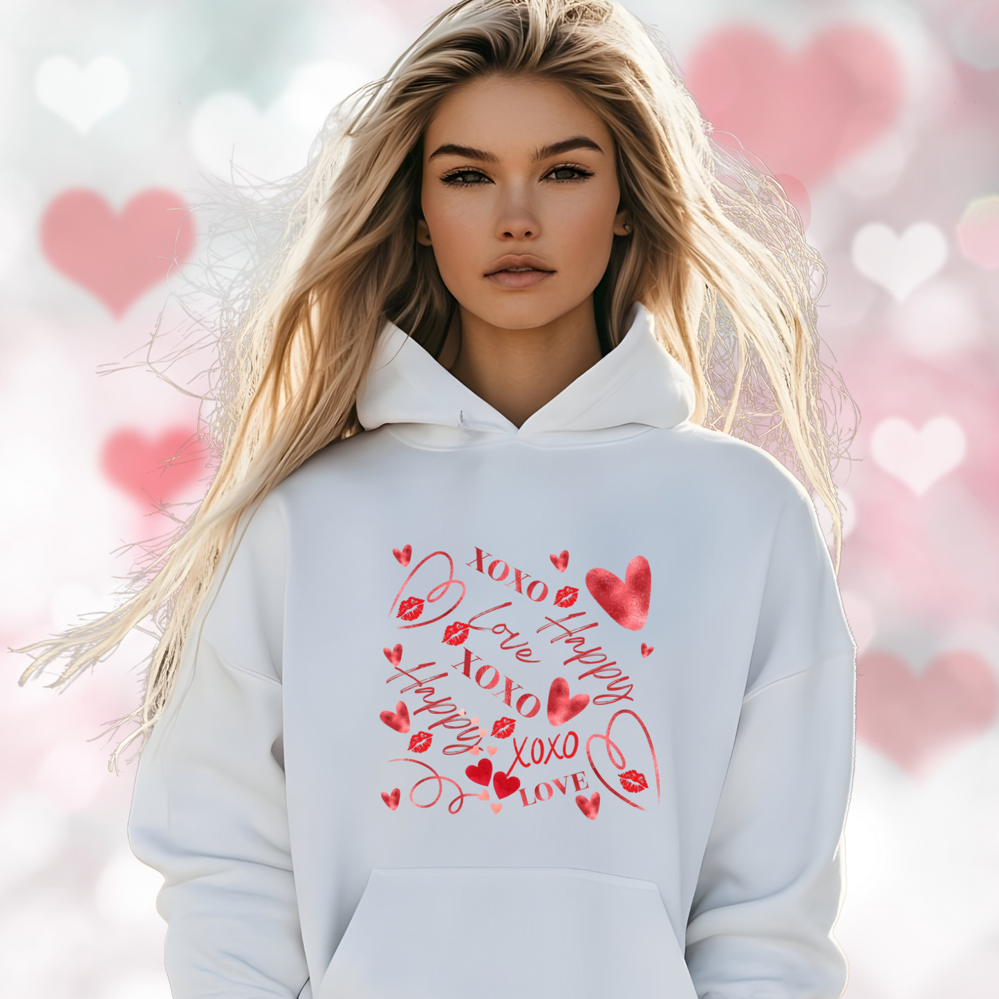 Valentine Graphic Pullover Hoodie