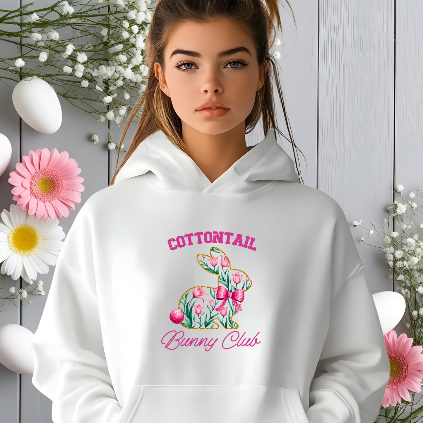 Cottontail Bunny Club Pullover Hoodie