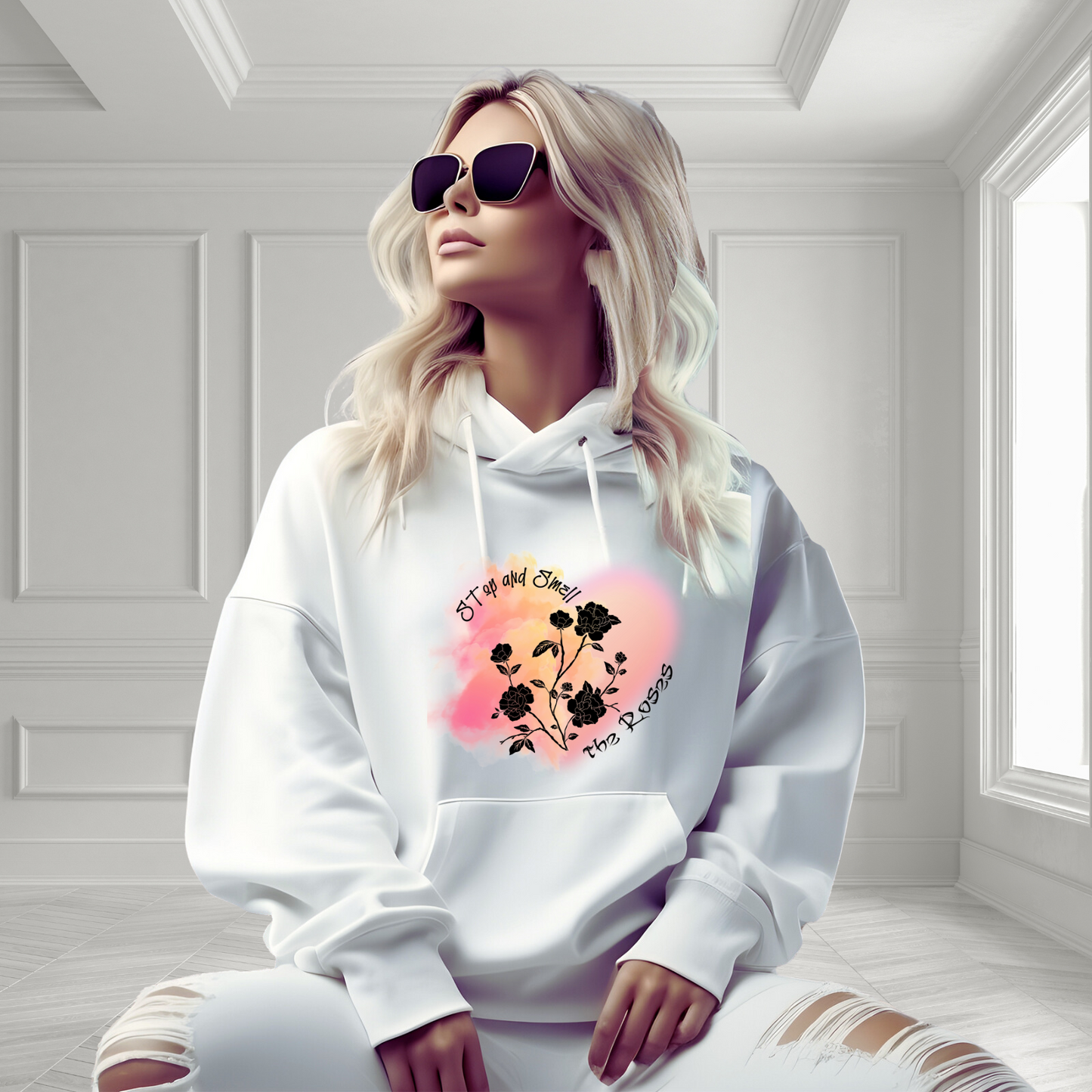 Stop And Smell The Roses Pullover Hoodie
