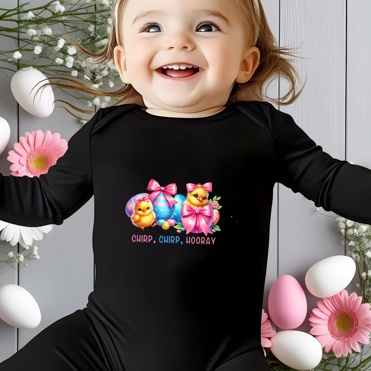 Chirp, Chirp, Hooray Infant Long Sleeve Onesie