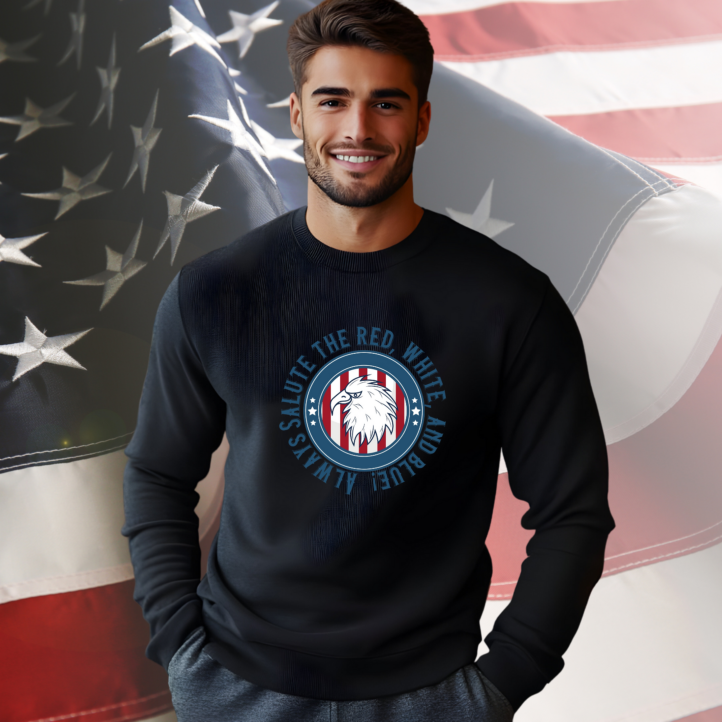 Always Salute Crewneck Sweatshirt