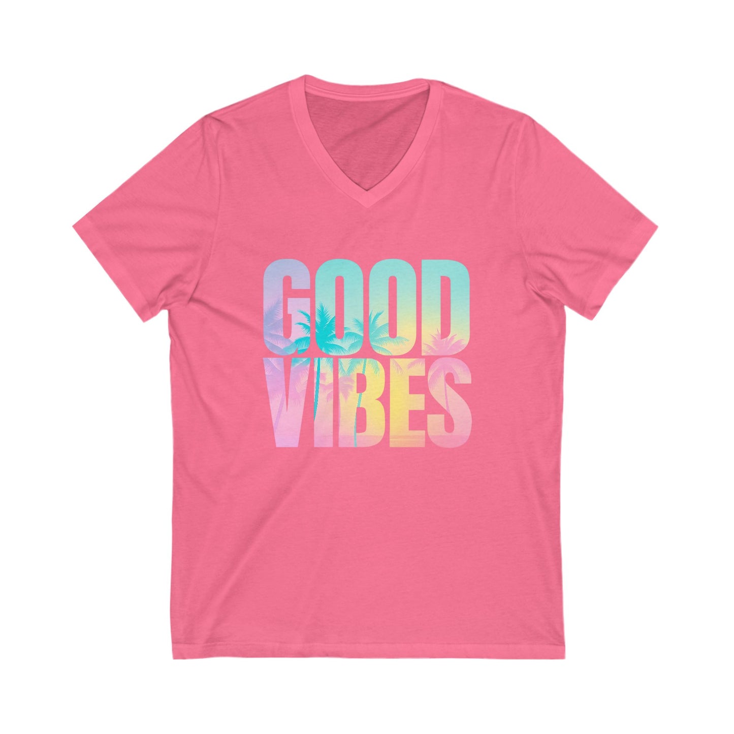 Good Vibes Summer V-Neck Tee