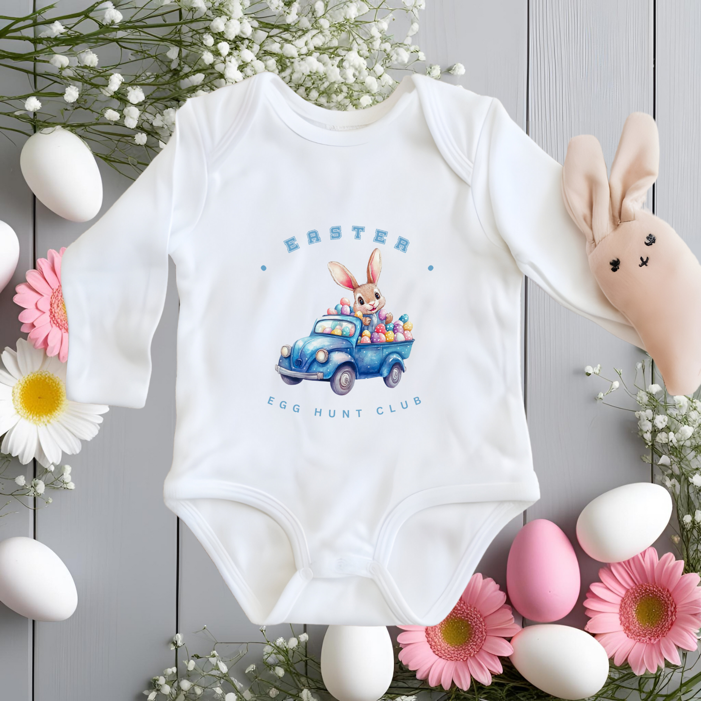 Easter Egg Hunt Club Infant Long Sleeve Onesie