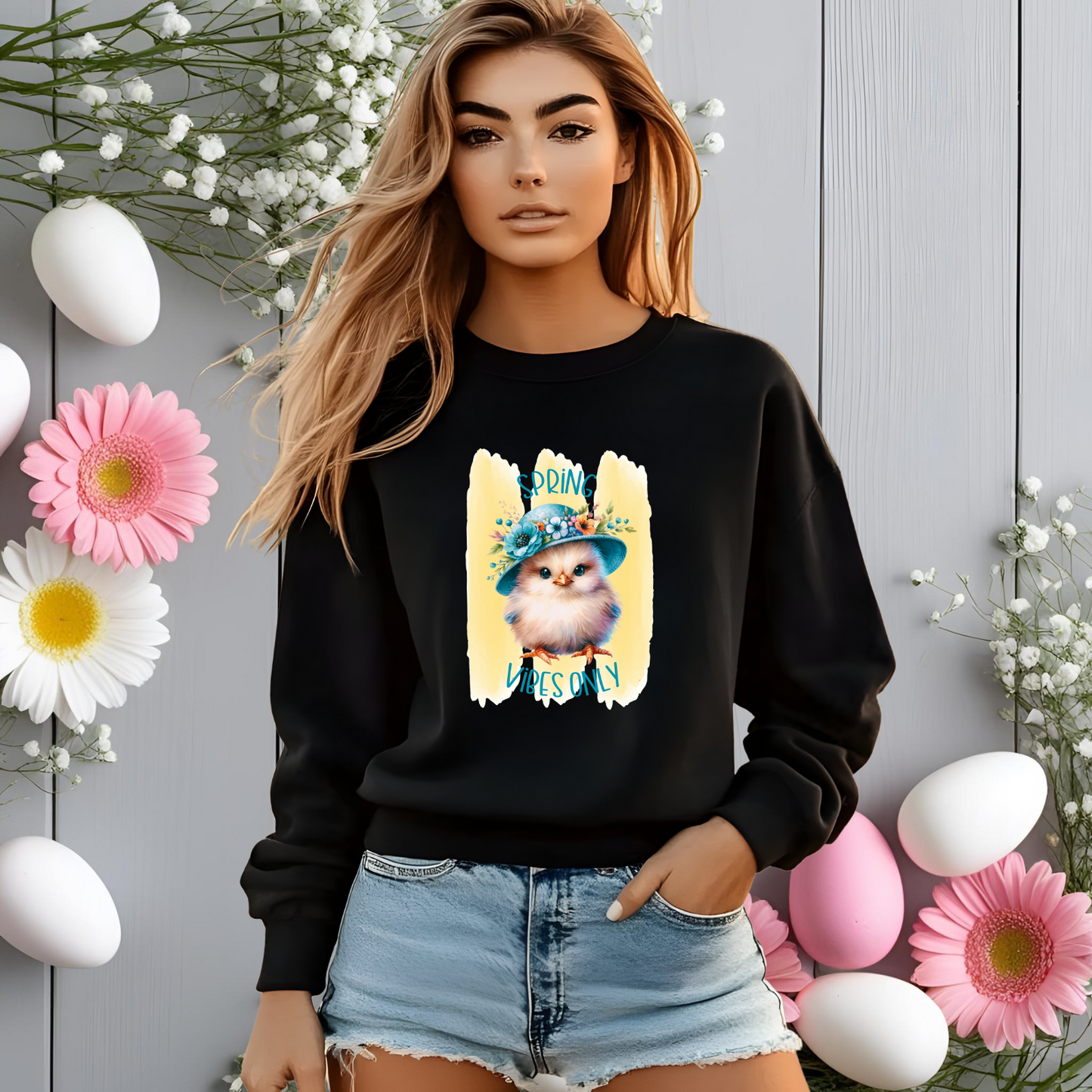 Spring Vibes Only Crewneck Sweatshirt