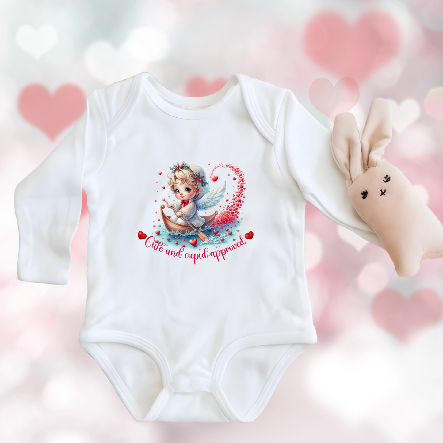 Cute And Cupid Approved Infant Long Sleeve Onesie