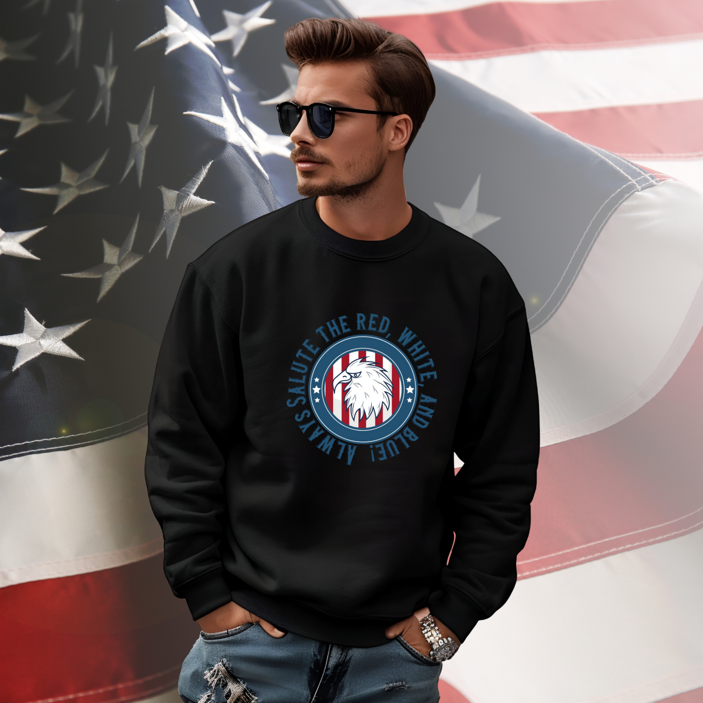Always Salute Crewneck Sweatshirt