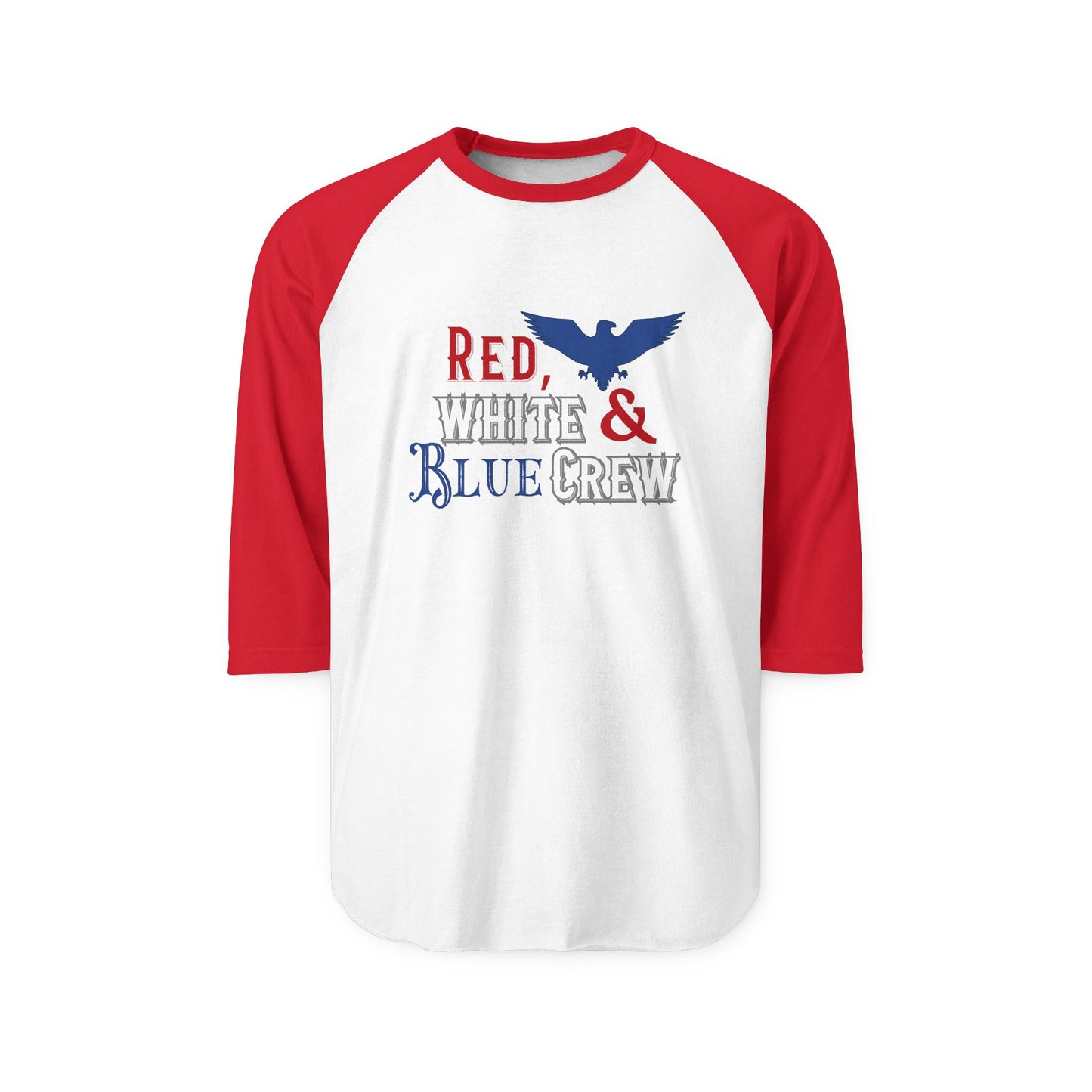 Red, White & Blue Crew Baseball Tee